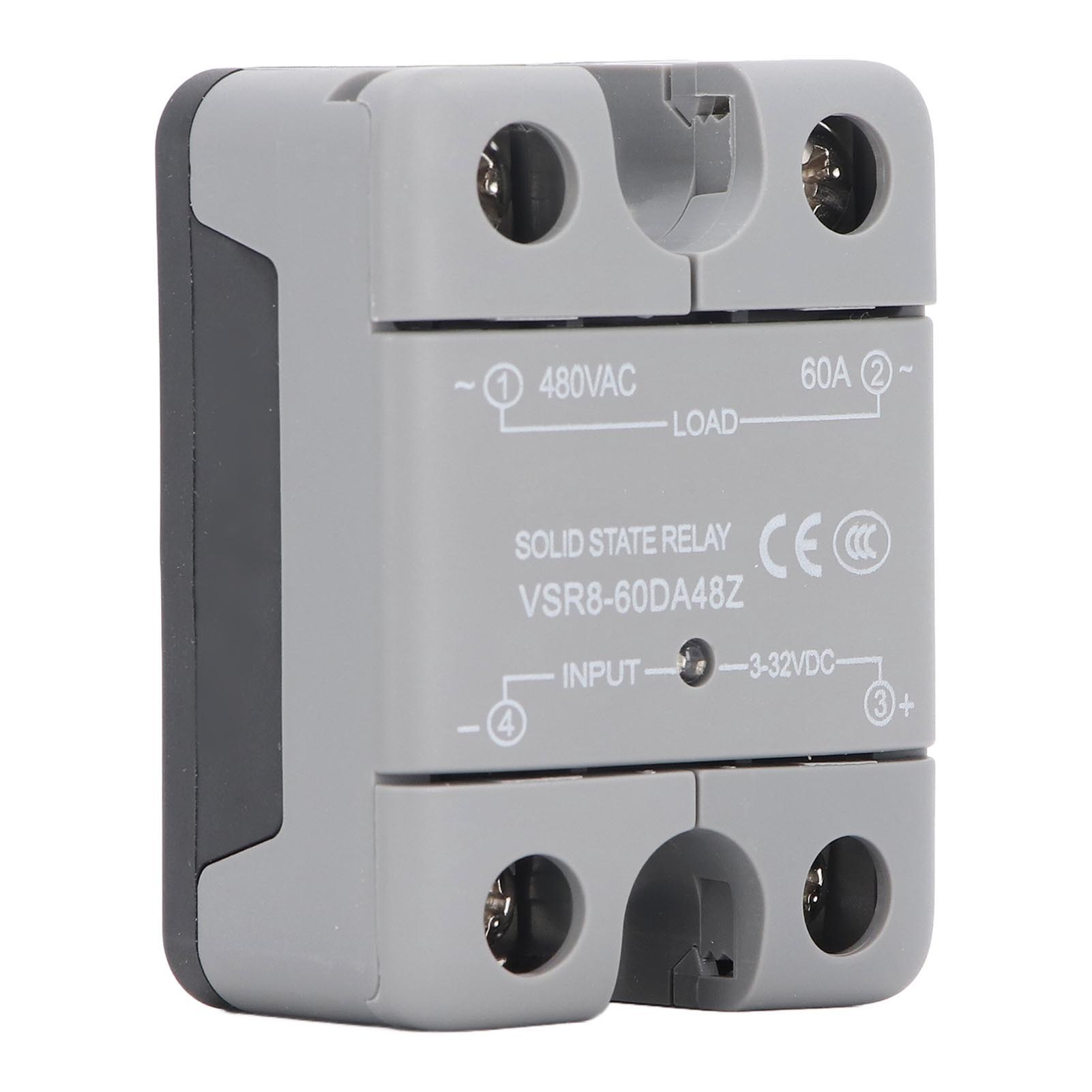 

Solid State Relay Module 60A 3 to 32VDC Input 60A 480VAC Output DC to AC Solid State Relay