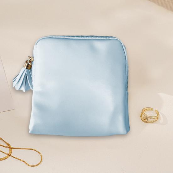 Pouzdro organizéru na šperky z umělé kůže Přenosná taška na uložení hodinek, náušnic, náhrdelníků, náramků a prstenů Sametová podšívka Kapsička na šperky s kapsami