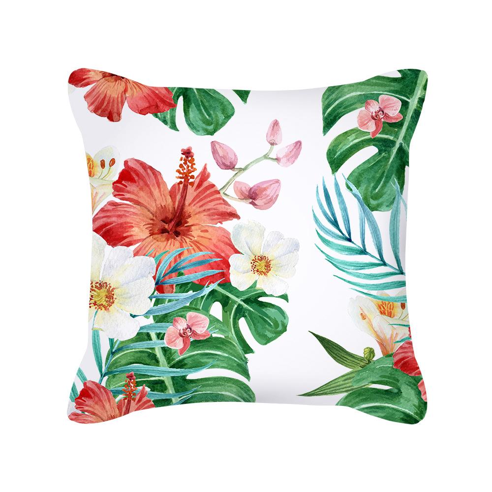 New Home Green Plant Tropical Pillow Cover Without Core Cushion Cover Waist Pillow Cover Cushion Cover Furniture Supplies