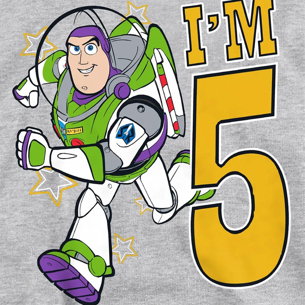 Toy Story Childrens/Kids I´m 5 Buzz Lightyear Heather Birthday Pullover Hoodie