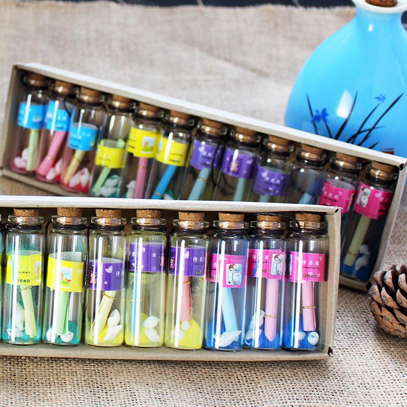 50 Mini Transparent Glass Bottles with Wooden Cork Lids for Sand Art, Wishes, and Gifts