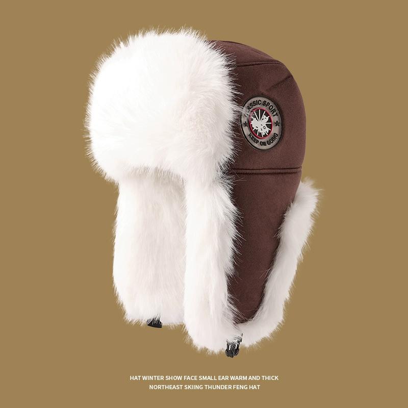 

Белая плюшевая шапка-ушанка женская зимняя милая мохеровая северо-восточная защита от холода защита ушей для велоспорта теплая ветрозащитная бархатная шапка Average size [55-60cm] темно-коричневого