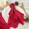 4PCS Christmas Red Cloth Napkins Washable 30x45cm 100% Cotton Fabric Tea Towel for Dinner Wedding and Parties Decor