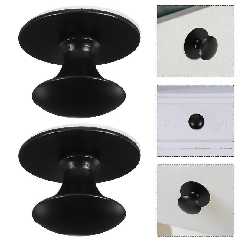 Black Suction Cup Bathroom Grab Bar for Elderly with 2Pcs Handles