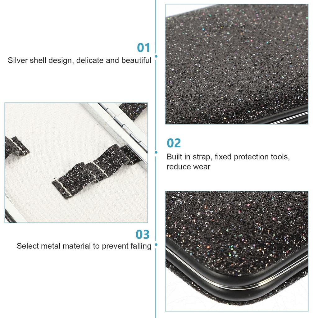 Eyelash Tweezers Box Magnetic Thin Portable Storage Case Slim Makeup Tools Organizer Lash Tweezer Holder Storage Container
