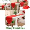 Vibrant Red Christmas Table Runner Christmas Decoration Nonwoven Fabric Tablecloth