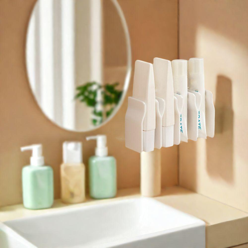 5Pcs Waterproof Toothpaste Drain Holder Plastic Hand Cream Shelf Simple Cleanser Organizer  Desktop