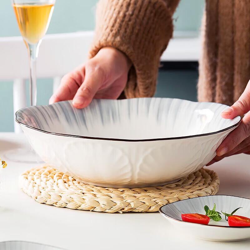 Chinese Underglaze Ceramic Lotus Bowl