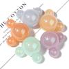 5Pcs/Lot 33×27mm Acrylic Beads Plated with Colorful Mickey Shaped Large Hole Beads For Jewelry Making Diy Headrope Phone Chain