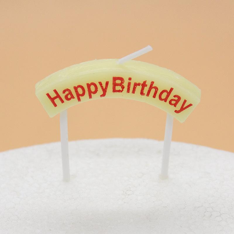 Ins Style Arch Letters Happy Birthday Candle Party Arch Banner Happy Birthday Candle