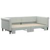 VidaXL Daybed with Pull-out Bed Light Grey 90x200 Cm Velvet 3197771