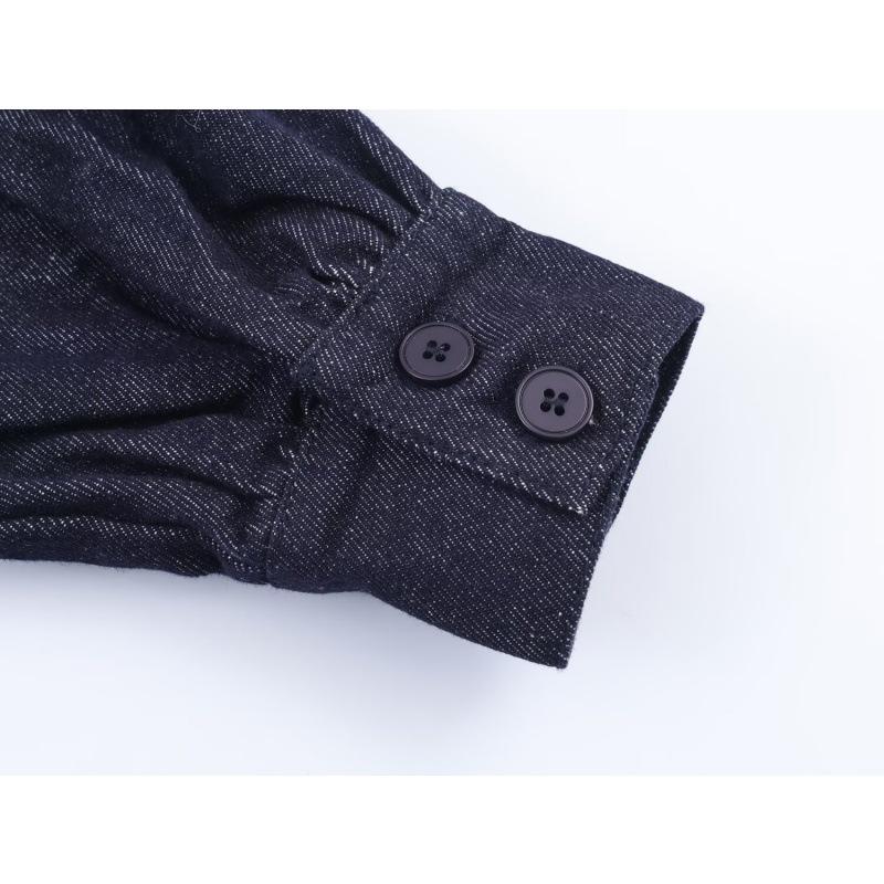 Myst&Za Women's Winter 2025 Bow Denim Shirt