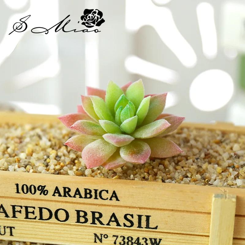 1 st Härliga Konstgjorda Suckulenter Växter för DIY Hem Trädgårdsdekoration Bröllopsväxter Väggblomsterarrangemang Bonsai Falsk Växt