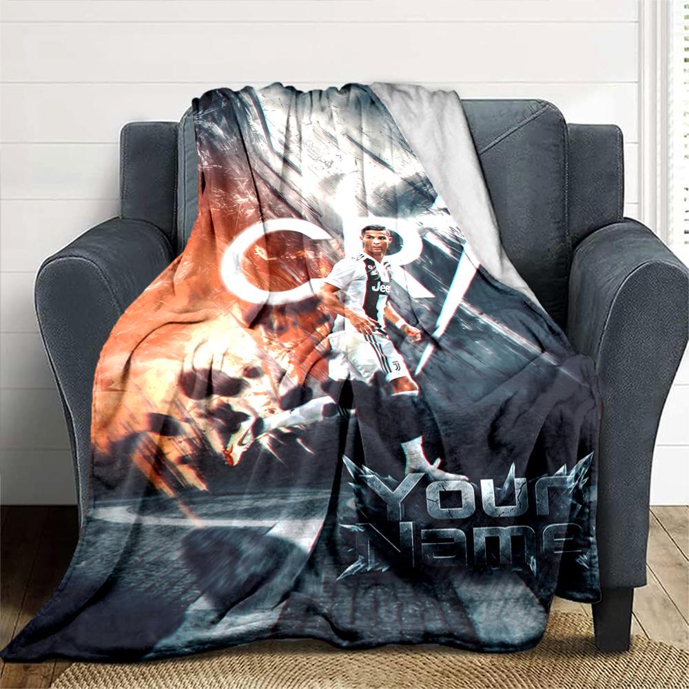 Cristiano Ronaldo (91) Personalized Text Blanket Cozy Personalized Blanket Durable Comfort Throw For Picnics Sofa Office Chair Living Room
