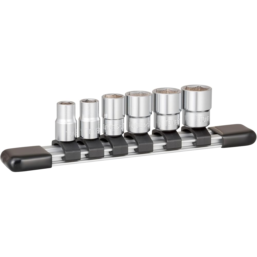 Tone Socket Set 6-Point with Holder 6.35mm Drive Size HS206 Generic Tool Set