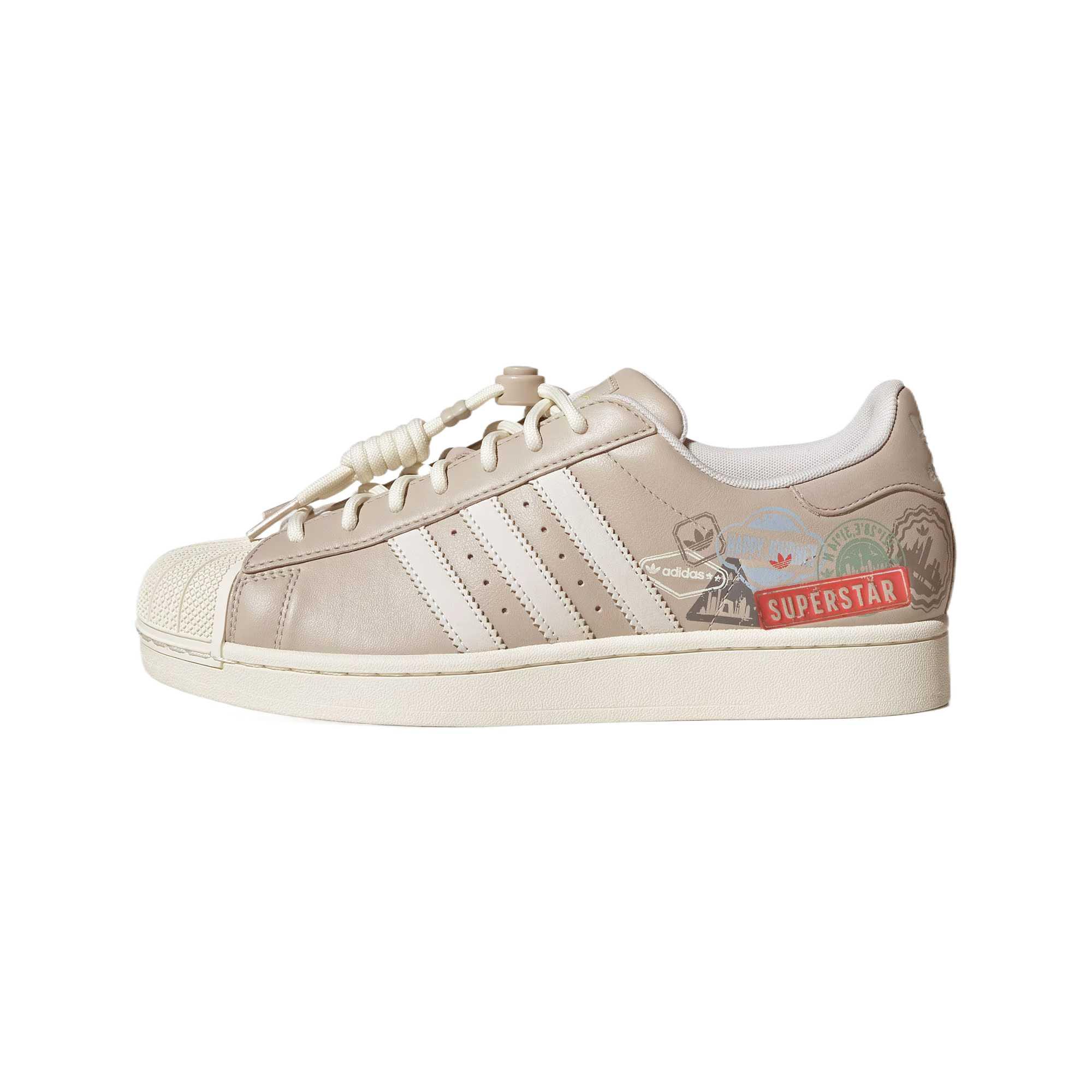 

Adidas Originals Superstar 2 Rubber Leather Comfortable Thin Sole Lightweight Low Top Skate Shoes Unisex Sneakers Brown White JR1330 40