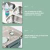 3 Compartment Insulated Bento Box Leak-Proof Sealing Multigrid Stainless Steel Food Freshing Lunch Box Container Outdoor Camping