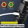 Waterproof Torch Light Telescopic Zoom XPE COB LED Camping Flashlight Type-C USB Charging Hiking Flashlight 4 Modes for Outdoor