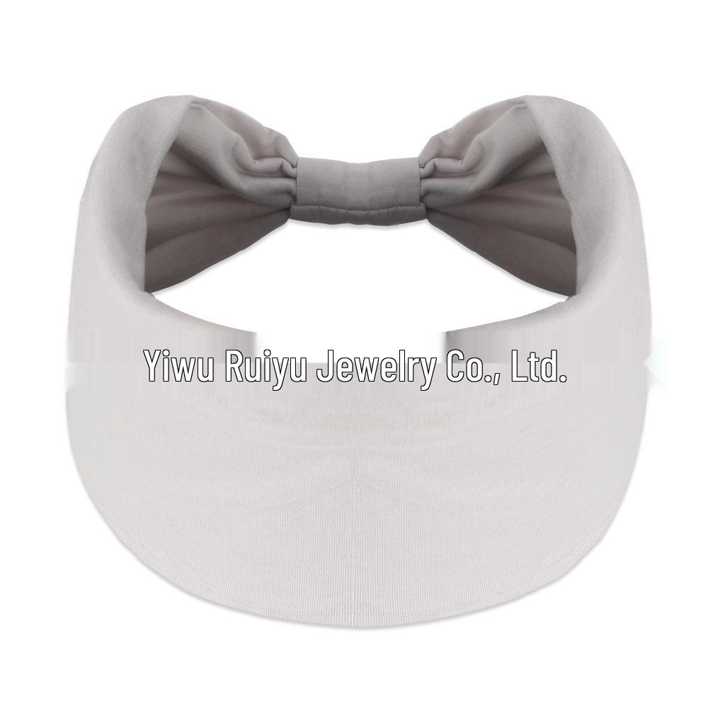 Cross-Border Women's Wide Cotton Elastic Sports Headband