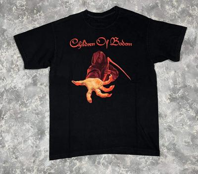 Vtg Children of Bodom Zenekar Nehéz Pamut Fekete Uniszex Póló