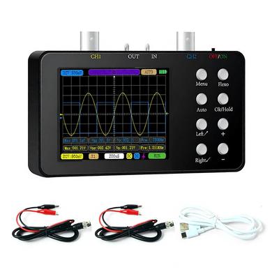 Compact Portable Digital Oscilloscope 50M Sampling Rate 10M Analogue Bandwidth Handheld Current Oscilloscope Cellphone Repairs Lissajous Patterns 6A