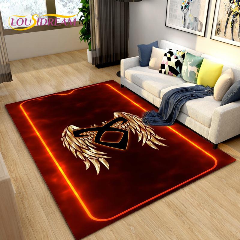 3D Phoenix Bird Area Rug Large,Carpet Rug for Living Room Bedroom Sofa Decoration,Kitchen Bathroom Non-slip Floor Mat  alfombra