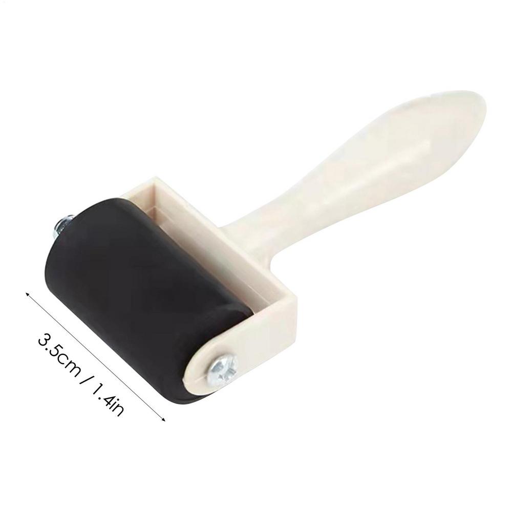 Rubber Roller for Crafts Crafting Paint Roller with Wooden Handle Ink Applicator Stamping Tool for Printmaking Transfer