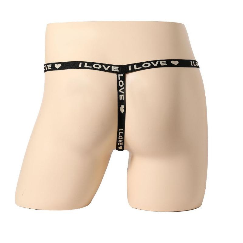 O Ring Beaded Jockstrap Sissy Lingerie Strap Bugle Pouch Enhancer Thongs Front Open Pensi Hole G-String Gay Erotic Underwear