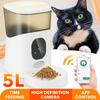 5L Automatic Smart Slow Food Pet Feeder Timing Feeder Cat Dog Electric Dry Food Dispenser Wifi Video APP Control