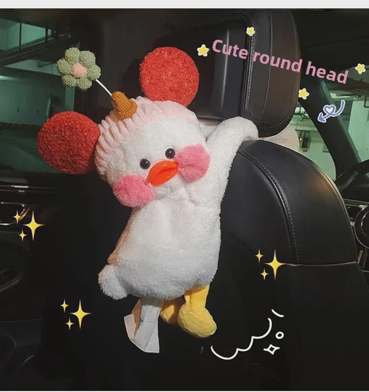 Boîte à mouchoirs Canard Célébrité Internet pour Voiture: Sac Suspendu Cartoon Mignon pour Intérieurs de Voiture