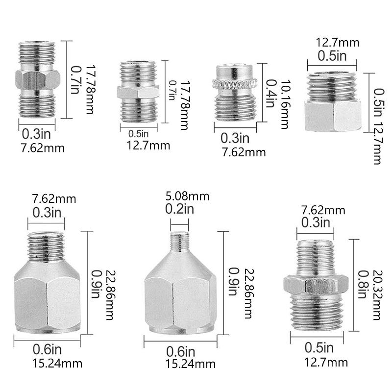 1Pc Airbrush Adaptor Fitting Accessories Replacement Part Coupling Connector Tool For Compressor And Air Brush Hose