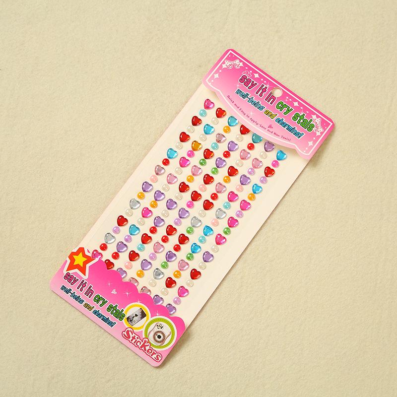 Children's 3D Crystal Gem Cartoon Stickers: Shiny Princess Rewards & Educational Stationery