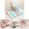 Premium Quality 3d Cartoon Design Bathroom Set With Non-slip Bath Mat And Rug