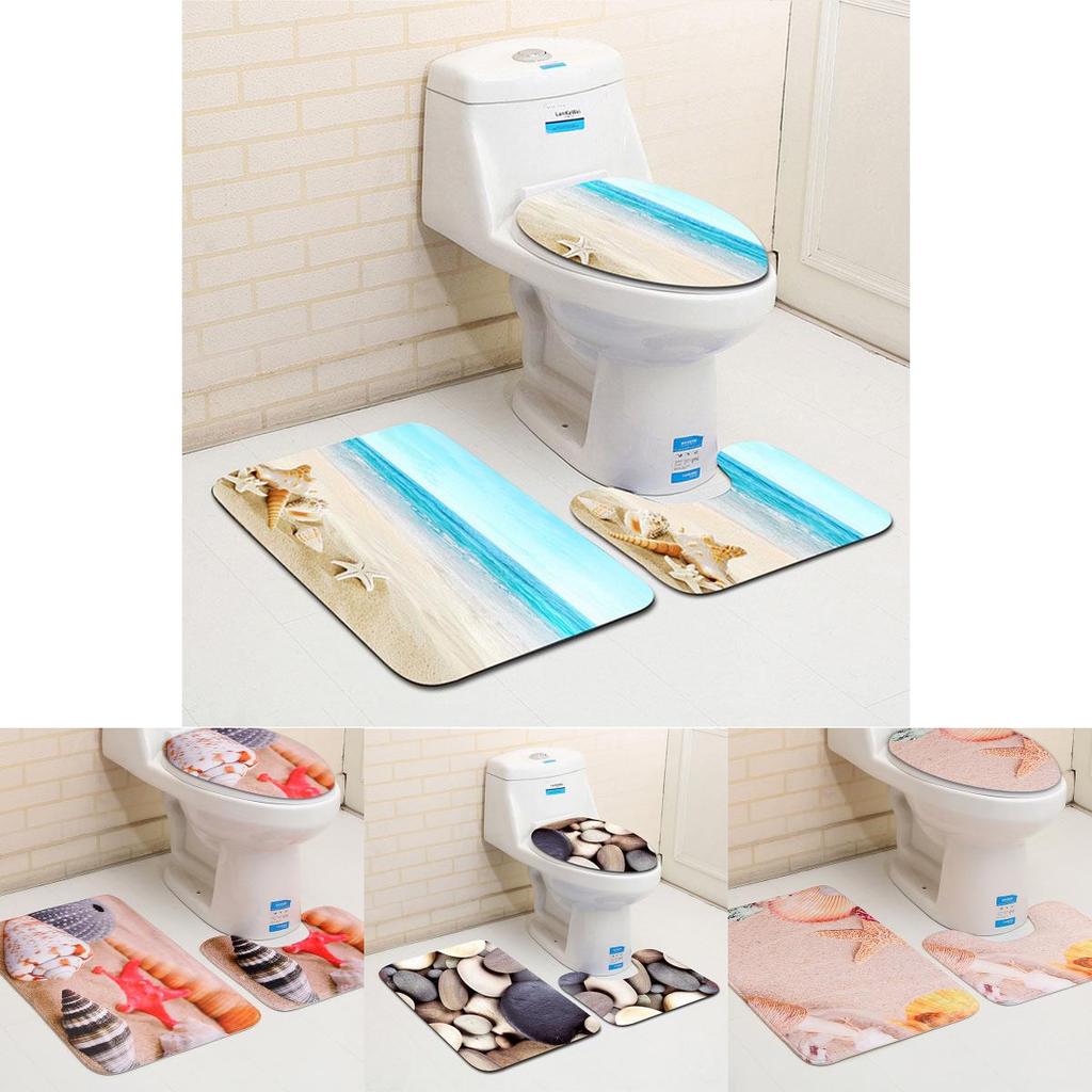 Premium Quality 3d Cartoon Design Bathroom Set With Non-slip Bath Mat And Rug