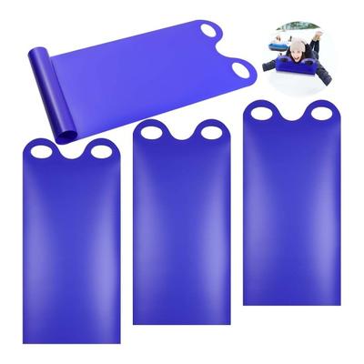 54" Large Snow Sled Mat Flexible Roll-up Snowboard Sled for Adults Plastic Snow Slider Flying Carpet Winter High-Speed Sledding Equipment