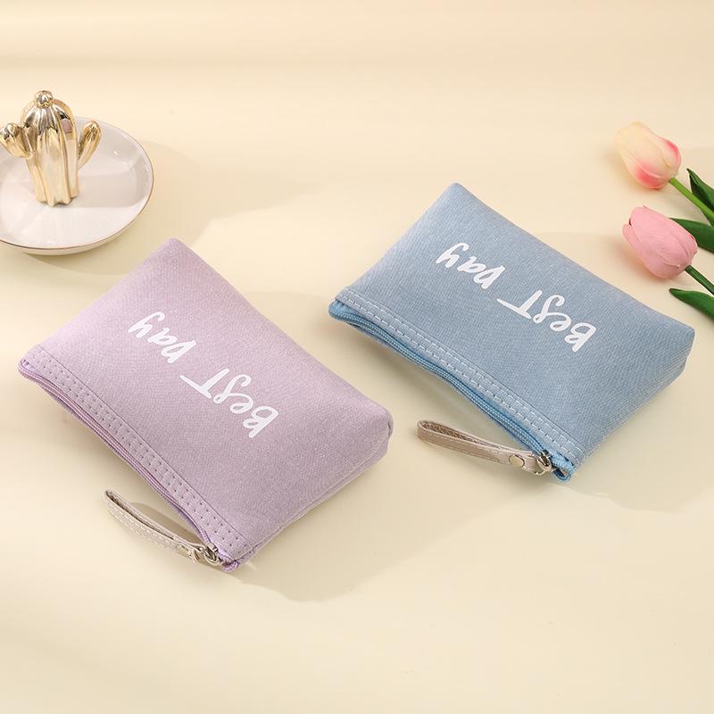 Compact Multi-functional Canvas Cosmetic Bag & Pencil Case for Women and Students