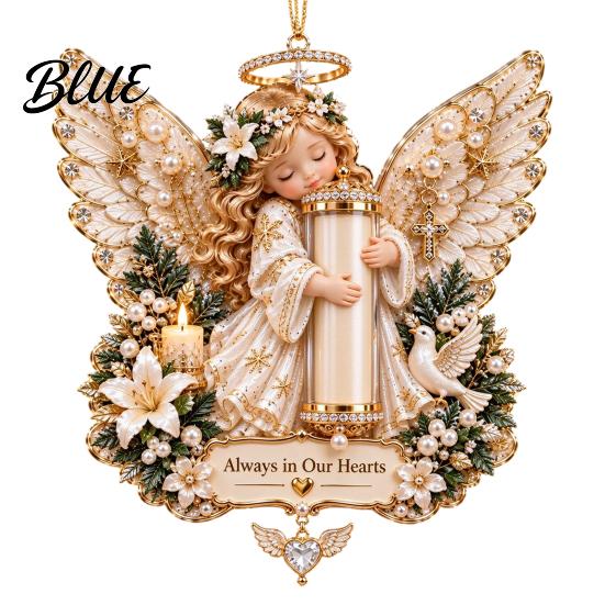 Christmas Tree Decorations Supplies Decoration Acrylic Festive Ornament 2D Angel Cash Holiday Party Hanging Pendant