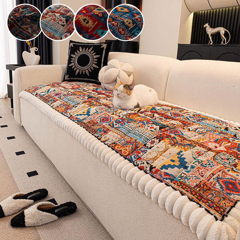 1 шт - Осень и зима толстая в богемном стиле противоскользящая подушка на диван новая простая и высококлассная в этническом стиле 7070cm 1990₽