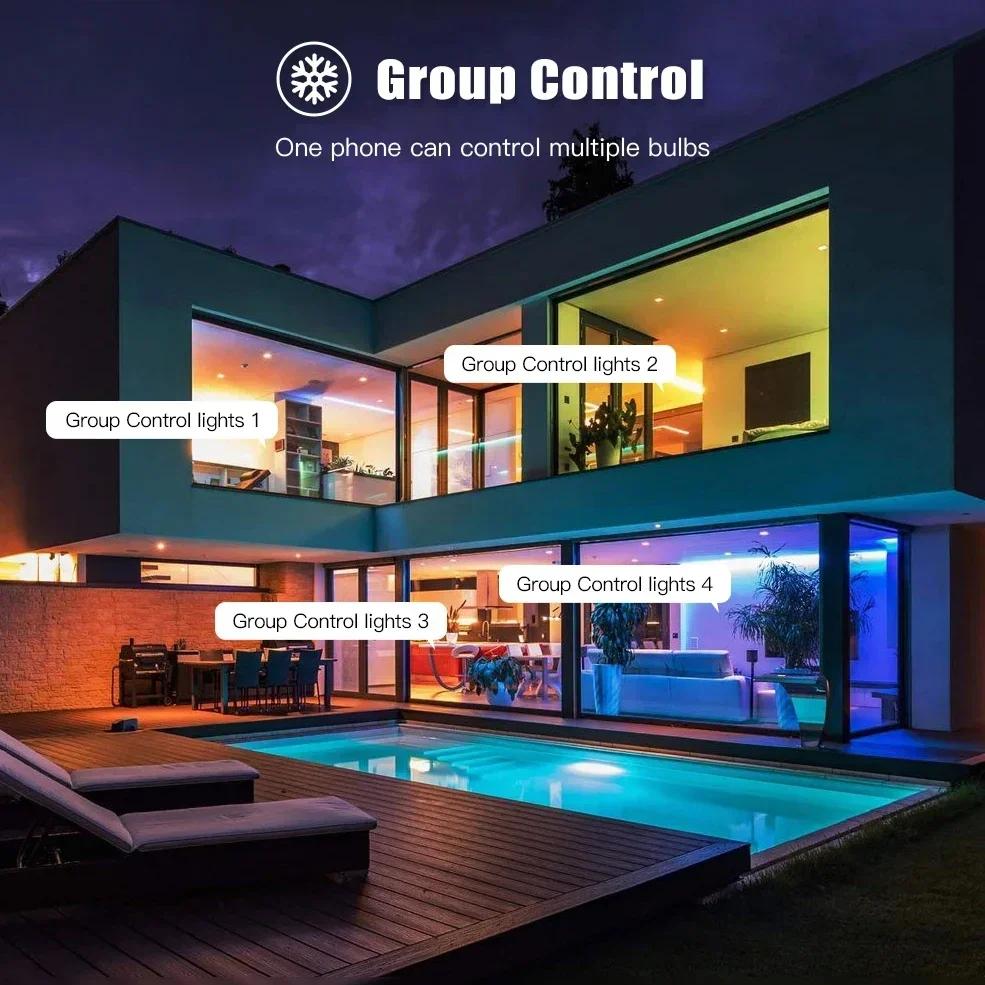 Ewelink GU10 WiFi Zigbee Smart RGB LED Spotlight Bulb APP Voice Control RGB CW WW Dimmable Lamp for Google Alexa AC 85-265V