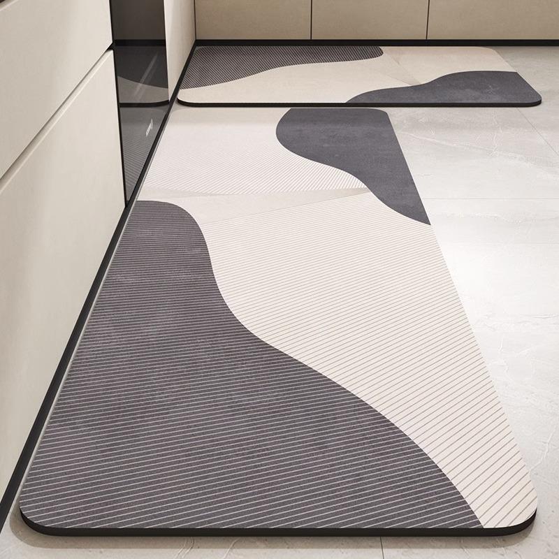 Dirt-resistant and Easy-to-clean Diatom Mud Mat Wasabi Wind-absorbing Anti-slip Mat Household Long Strip Quick-drying Foot Pad