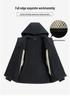 Unisex Autumn/Winter Softshell Windbreaker: Breathable, Loose-Fit, Color Block Hooded Jacket