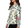 Women Casual Long Sleeve Single Breasted Floral Print Cardigan Button Down Top for Work or Everyday Wear Lightweight Layering Shirt