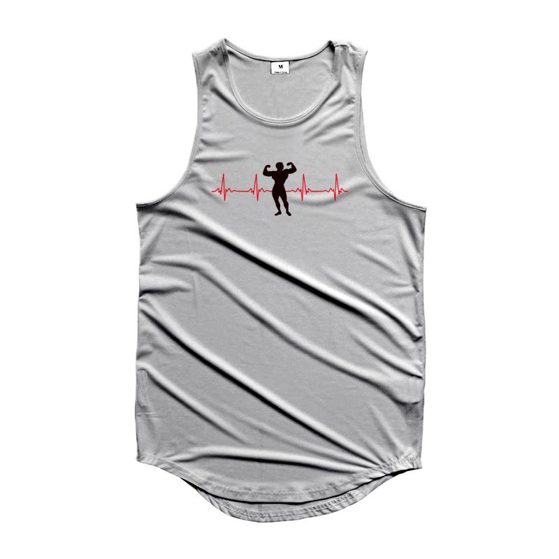 Muscleguys Mens Gym Clothing Fitness Sleeveless Vest Polyester Quick-drying Training Sweatshirt Sling