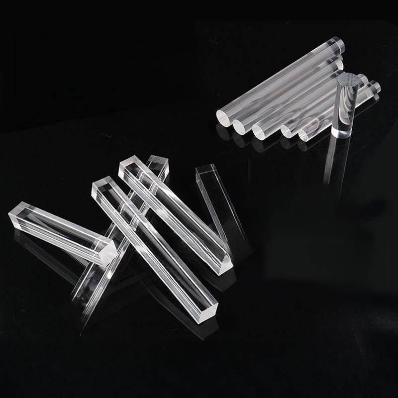 Haste acrílica transparente hd haste sólida quadrada haste transparente, haste guia de luz decorativa acrílica