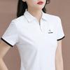 Women's Plus Size Zipper Polo Top: High-End Short Sleeve Loose Shirt for Middle-Aged Mothers, 2025 Summer Fashion