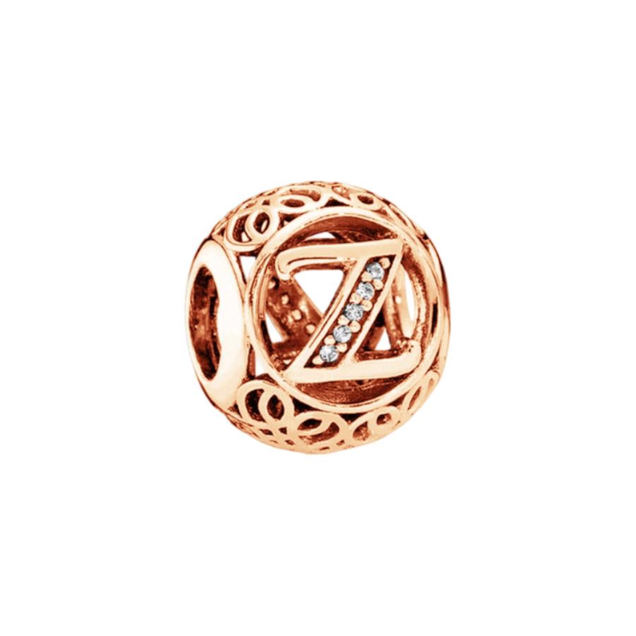 Fine Sparkling Spherical A-Z 26 Lucky Letters Charm Beads Fit Original European Bracelets Diy Women Jewelry Gifts