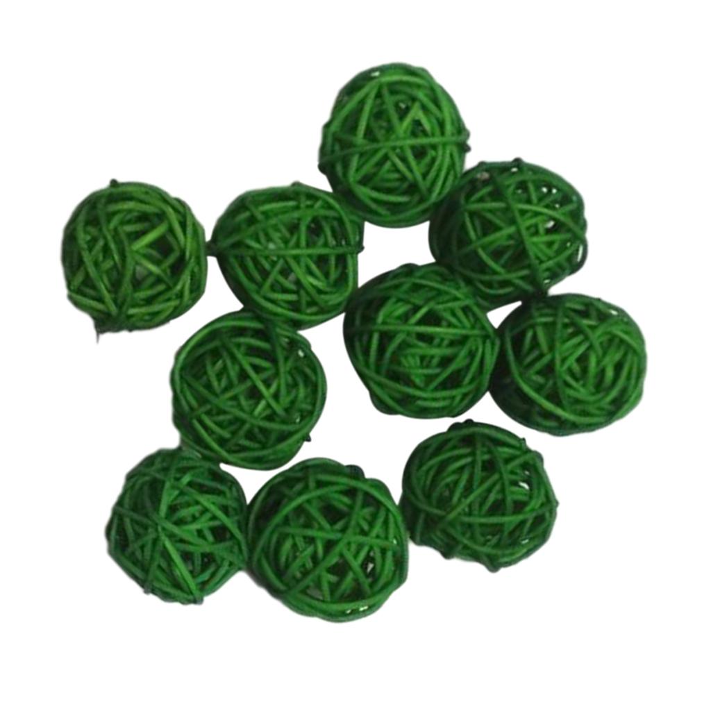 10Pcs Rattan Balls for Birthday and Nursery Decor, 3cm Orbs for Hanging