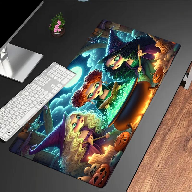 Witch Sisters In The Moonlight Mouse pad, Gaming Mouse Pad, keyboard pad, Desk Decor for computer notebook Fan Gift Birthday Gift