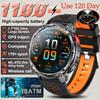 New Military 1100mAh Big Battery Outdoor Smart Watch Men GPS Path Compass 10ATM Waterproof Call AMOLED HD Sport Smartwatch