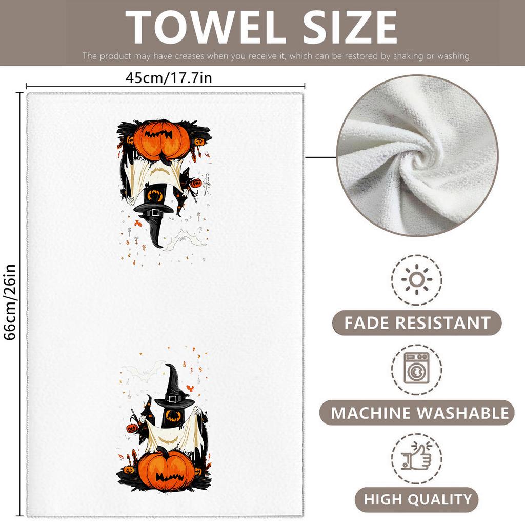 Halloween Towel Ornament Gift Microfiber Printing Kitchen Towel Special Dish Towel Rag
